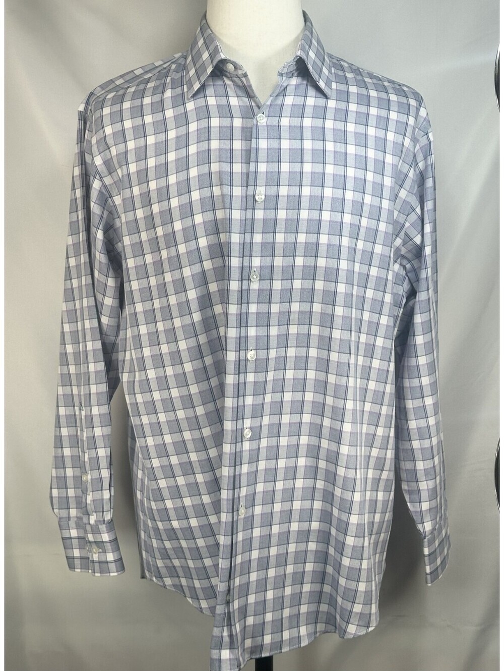 Geoffrey Beene Fitted Wrinkle Free Button Up Purple Mens M